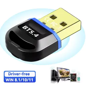Bluetooth Adapter for Desktop PC,Plug & Play,Bluetooth 5.4 Dongle Receiver & Transmitter for Laptop Computer, Compatible with BT Headphones Keyboard Mouse,Supports Windows 11/10/8.1/7