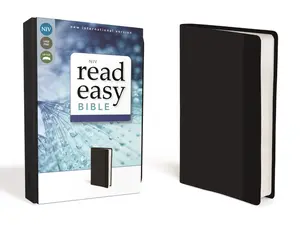NIV, ReadEasy Bible, Large Print, Leathersoft, Black, Red Letter by Zondervan [Leatherbound Book]