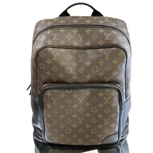 Pre-owned Canvas backpack LOUIS VUITTON Dean Brown Monogram Macassar Canvas