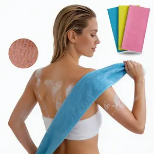 Exfoliating Washcloth Korean Japanese Exfoliating Washcloth 35 Inch! Back Scrub No More Asking for Help | Quick Dry 3 Pack