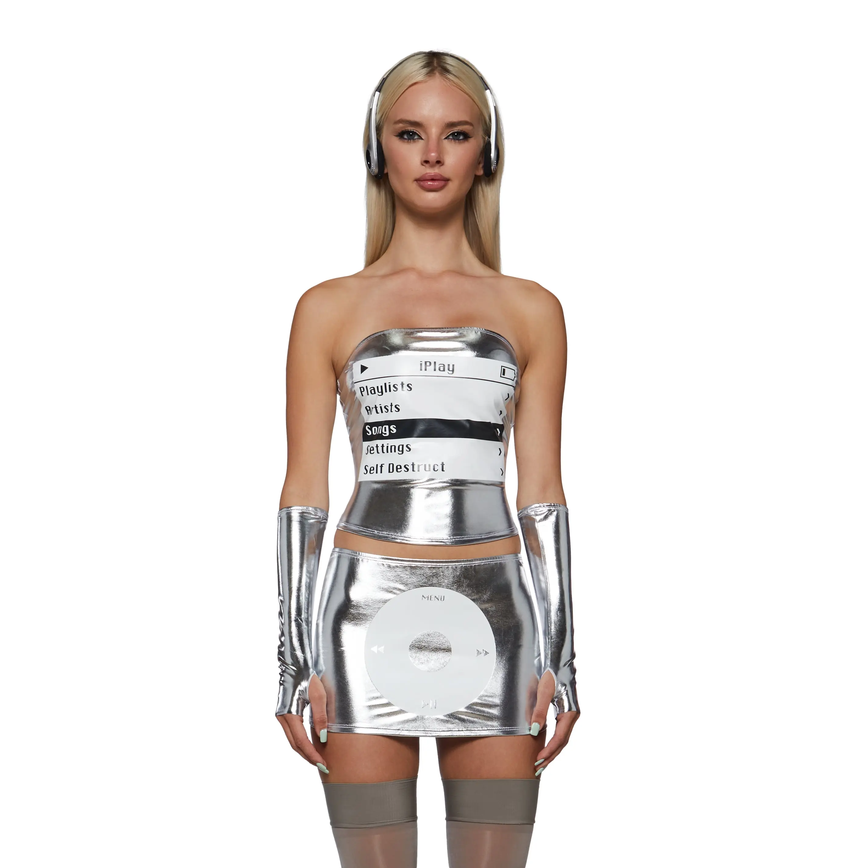 Y2K MP3 Player Costume - Silver