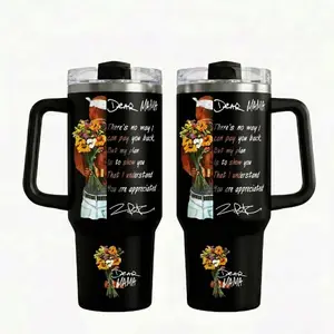 Dear Mama Tumbler 40oz 30oz, Emotional Mother’s Day Gift Cup, Floral Mama Travel Mug With Handle, Mom Appreciation Drinkware, Birthday Gift For Mom, Insulated Coffee Tumbler For Women, Cute Mama Cup For Daily Use Bottle Water Bottles