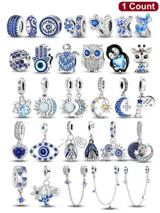 Insect Butterfly Moon & Star Animal Giraffe Theme Beads Pendant Charms, Fashionable Jewelry Accessories Charm Chains for Women & Girls