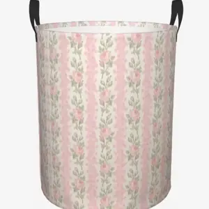 Flower Printed Laundry Basket
