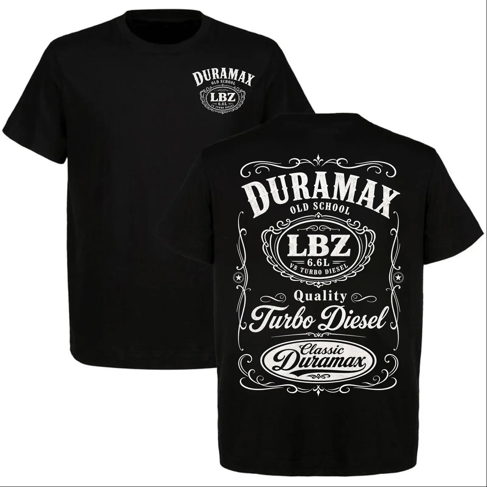 Duramax LBZ 6.6L Turbo Diesel Shirt, Chevy Silverado GMC Sierra Truck Tee, Old School Diesel Truck Graphic T-Shirt, Gift for Truck Lovers