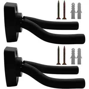 Guitar Wall Hanger Stands Ukulele Wall Mount 2 Pack Violin Hook Keep Holder Display Rack Bracket for  Guitar Bass Accessories
