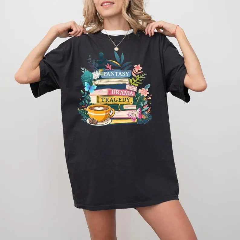Comfort Colors® Subtle Anti Trump Shirt, FDT Fantasy Dystopian Thriller T-Shirt, Floral Book Foxtrot Delta Tango Book Club Clothing