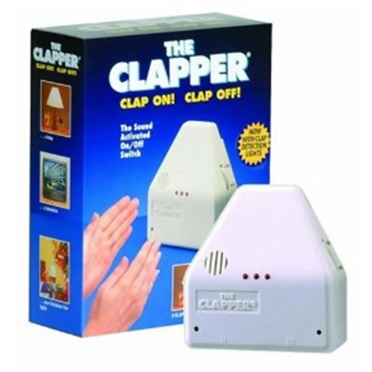 212 MAIN Joseph Enterprise CL840-12 Sound Sensor Clapper, Automatic On-Off Sound-Activated Appliance Control Switch for Home LED Lights, Lamps & Other Devices (Home Improvement Bathroom Fixture Accessory), Sound Activation