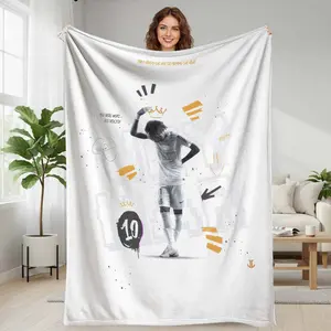 The Last Samba Magicians: The US-Canada-Mexico World CupSoccer Star Neymar Flannel Blanket Sports Graphic Print Soft Cozy Lightweight Warm Breathable Machine Washable Perfect for Bedroom Living Room Office Lounge Gift for Fans