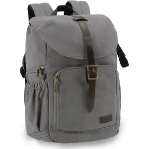 DSLR Waterproof Camera Backpack, Anti-Theft Large Photography Bags for Photographers, Fit up to 15" Laptop with Rain Cover, Grey