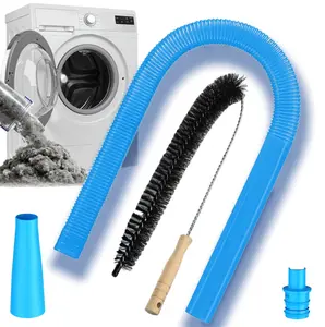 New Dryer Vent Cleaning Kit for Vacuum, Universal Dryer Lint Vacuum Attachment with Long Flexible Hose & Brush, Dryer Lint Vac Attachment for Quick Lint Removal, for Most Vacuum Cleaners (1PC)