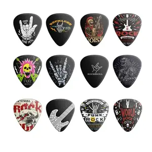 12-Piece Guitar Picks Set, Vibrant Colors, Suitable for Wood Guitars, Electric Guitars, Ukuleles, Perfect Gift for Musicians