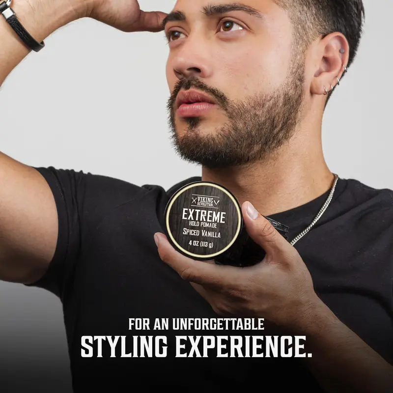 Spiced Vanilla Hair Pomade for Men - Extreme Hold Hair Gel for Men - Water Based - Extra Firm Mens Hair Pomade - High Shine Mens Hair Cream (4oz) Spiced Vanilla Hair Pomade for Men - Extreme Hold Hair Gel for Men - Water Based - Extra Firm Mens Hair Pomade - High Shine Mens Hair Cream (4oz)