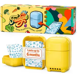 The Fridgie! Produce Saver - Drastically Extends the Life of Your Fruits & Veggies - Ethylene Gas Absorber - Lasts 6 Months - Slows Ripening, Reduces   & Preserves Produce - Yellow
