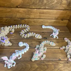 Easter Collection - Easter Dragon - 3D Printed - Articulated - Seasonal - Easter Egg - Easter Bunny
