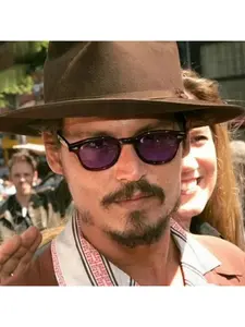 New European and American retro round frame rice nail sunglasses for men, cross-border popular sunglasses, trendy UV resistant sunglasses