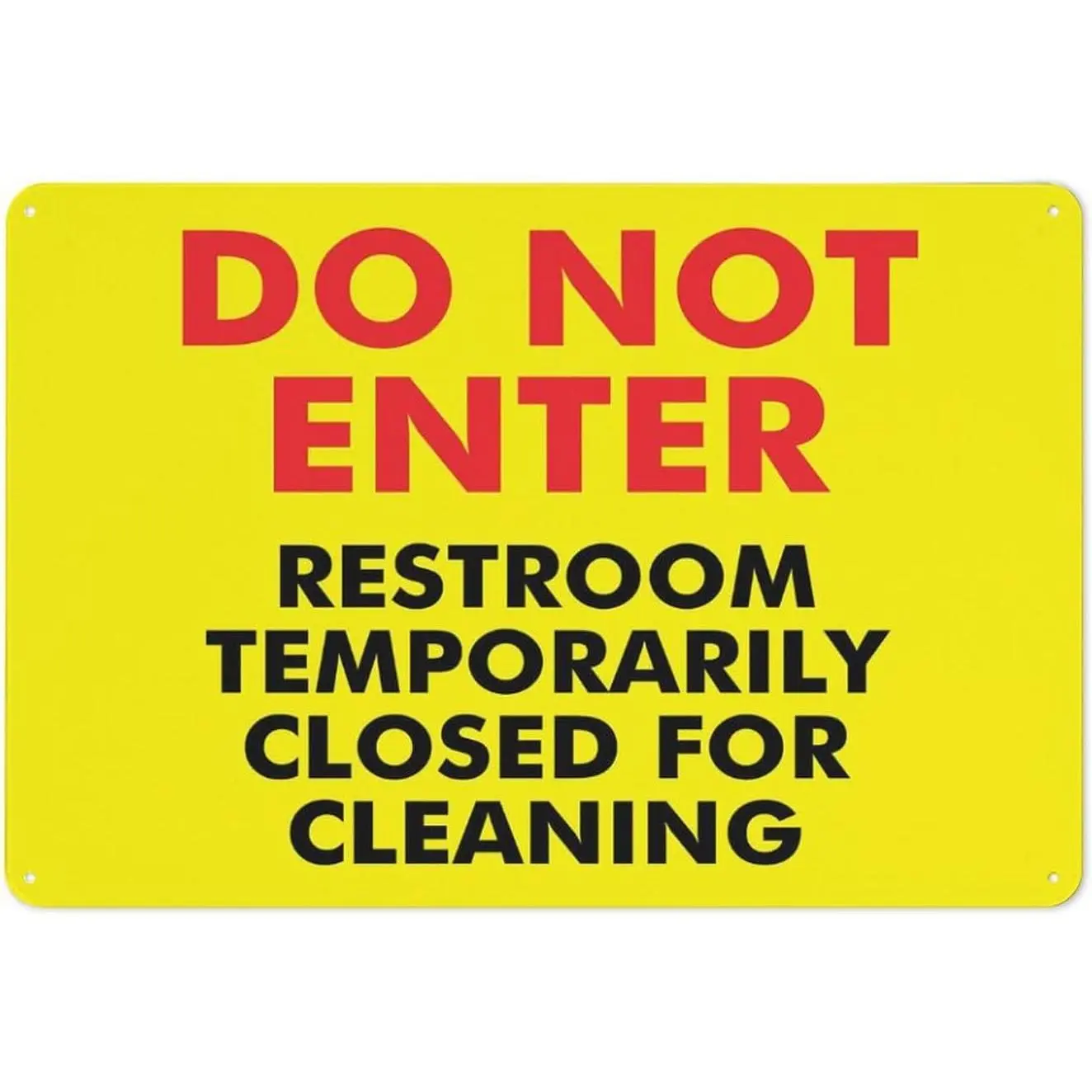 8x12in Restroom Sign - 1 Pcs Grade Reflective Rust-Free Aluminum Sign, Temporarily Closed for Cleaning "Do Not Enter" Notice, Weatherproof, Waterproof, Easy to Mount, Bright Font, High Contrast Graphics