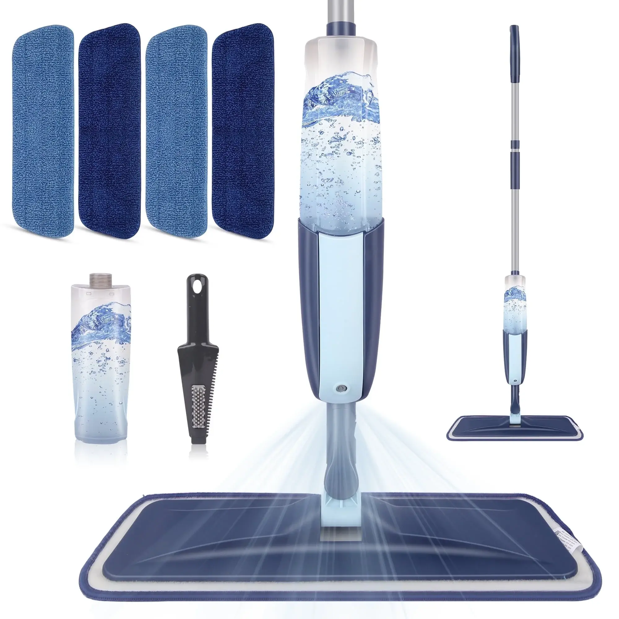 SUPTREE Microfiber Spray Mop for Floor Cleaning with 3 Washable Pads Wet Jet Dry Dust Mop for Floors Rinseclean Mop Sanitizing Household Mop