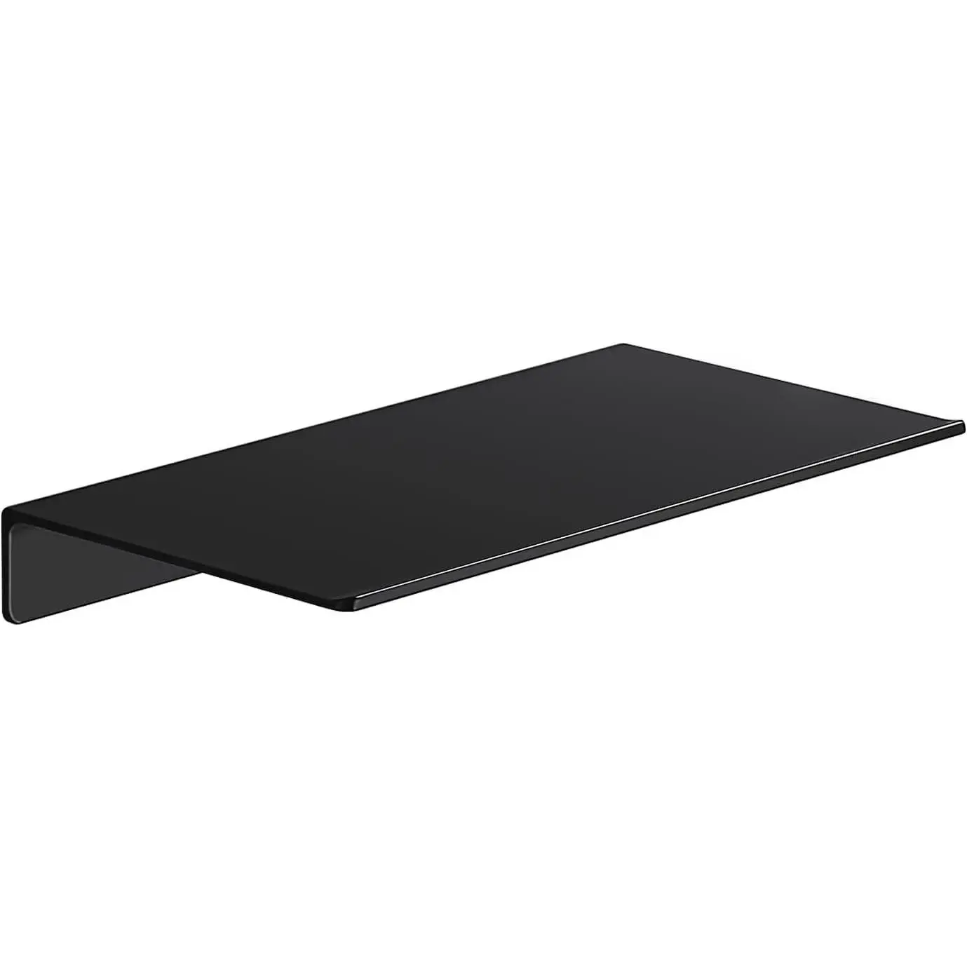 Small Floating Shelf for Wall Storage, Mini Display Shelf for Collectibles, Metal Wall Shelf for Bathroom/Living Room/Kitchen/Bedroom(Black, 8")
