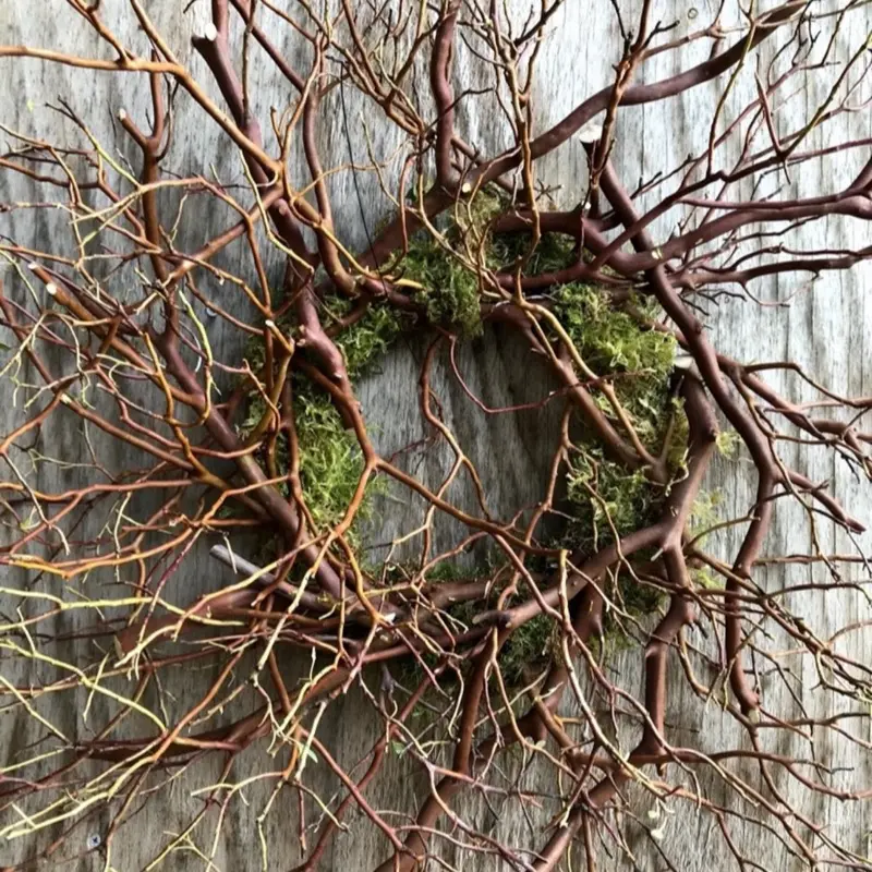 Natural Wood Color Wreath with Sticks Forest Wreath Nature's Wreath for Home Decor and Outdoor Use