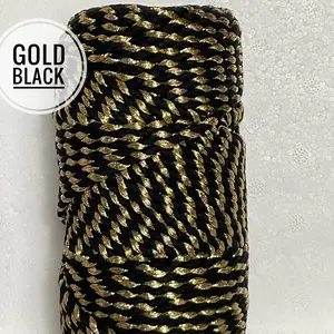 Metallic Macrame Rope | 3mm Metallic Rope | 141 Feet | Rose Gold Rope | 3mm blended rope | Metallic Cotton Blended Rope | Macrame Rope