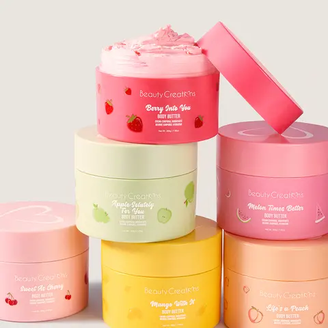 Beauty Creations Sweet Dose Vegan Unisex Scented Body Butter - Berry-Strawberry-Watermelon, Cruelty-Free Jar Packaged Body Care Selfcare Moisturizer for Dry Skin with Instant Hydration, Long-Lasting Effects