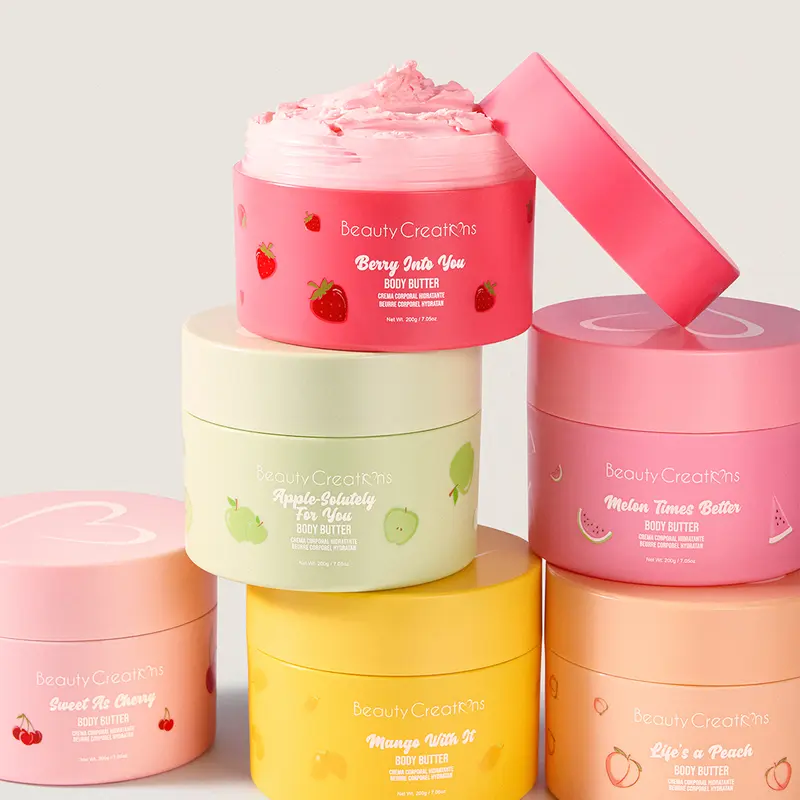 Beauty Creations Sweet Dose Vegan Unisex Scented Body Butter - Berry-Strawberry-Watermelon, Cruelty-Free Jar Packaged Body Care Selfcare Moisturizer for Dry Skin with Instant Hydration, Long-Lasting Effects