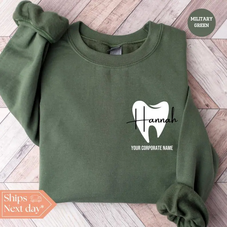 Custom Dental Office Sweatshirt, Personalized Dental Assistant Hoodie or Crewneck, Cozy Clinic Team Apparel, Thoughtful Dental Staff Gift