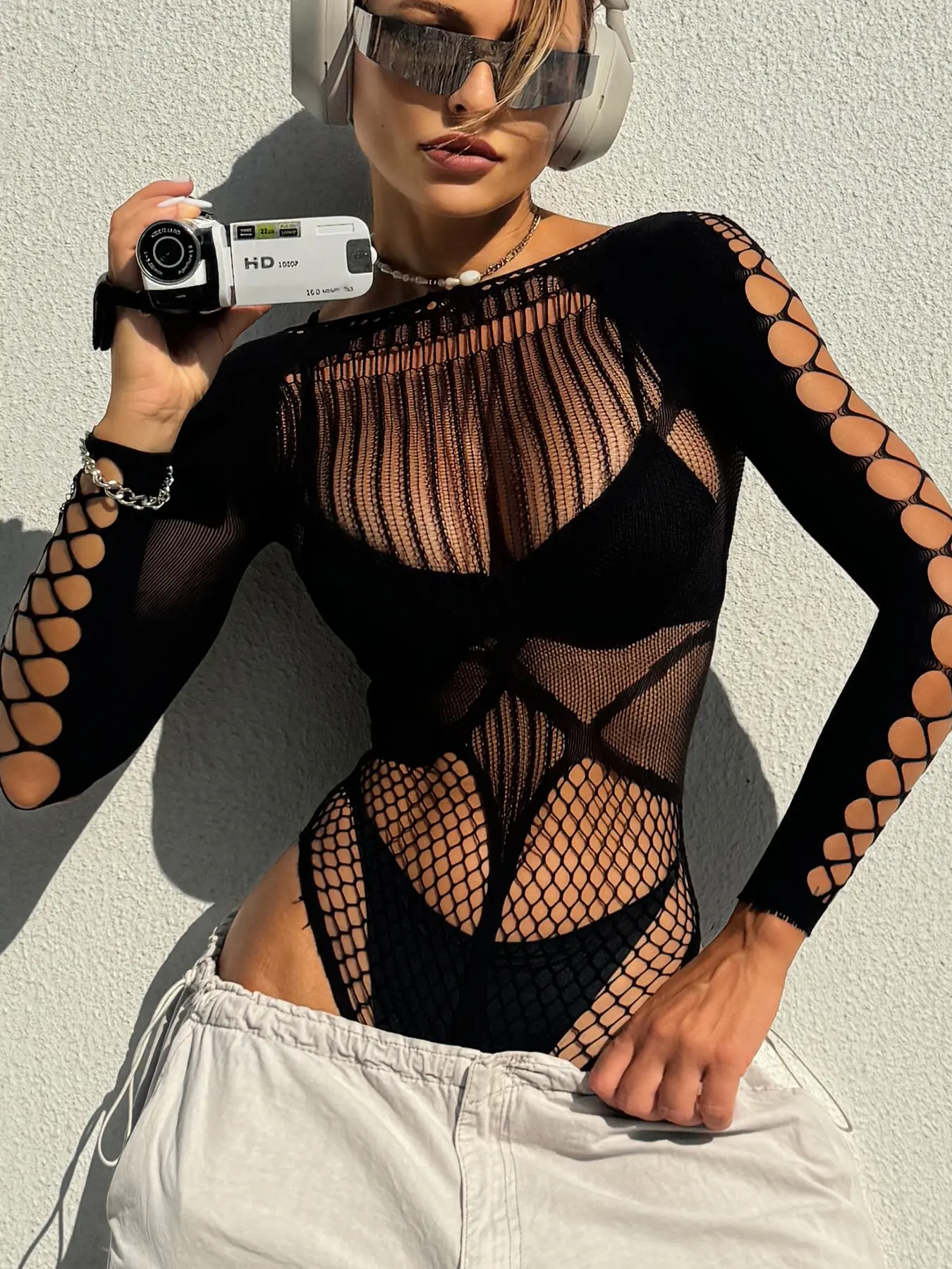 sexy see through fishnet Connie's NOT LEGAL 