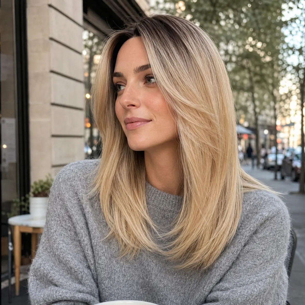 Caroline - OnNat Straight Layered Cut Wig | 16-inch Glueless Salon-level Crafted Pre-cut Effortless Wig With Bangs On-ready Beginner-Friendly Knotless Premium Scalp-Like Design Breathable Cap For All Day Comfort blonde synthetic Long Fluffy