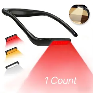 Wild Bright 1-pack 630nm red light long-lasting neck reading eye-protection desk lamp, three-color adjustable neck reading lamp, neck-mounted emergency light, infinitely adjustable dimming, 270-degree rotating LED desk lamp, suitable for bedside and offic