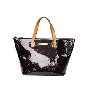 Pre-owned Louis Vuitton leather Tote Bags 【Zanna】Cherries red, lacquer skin, antique, dumpling wrapper shoulder bag