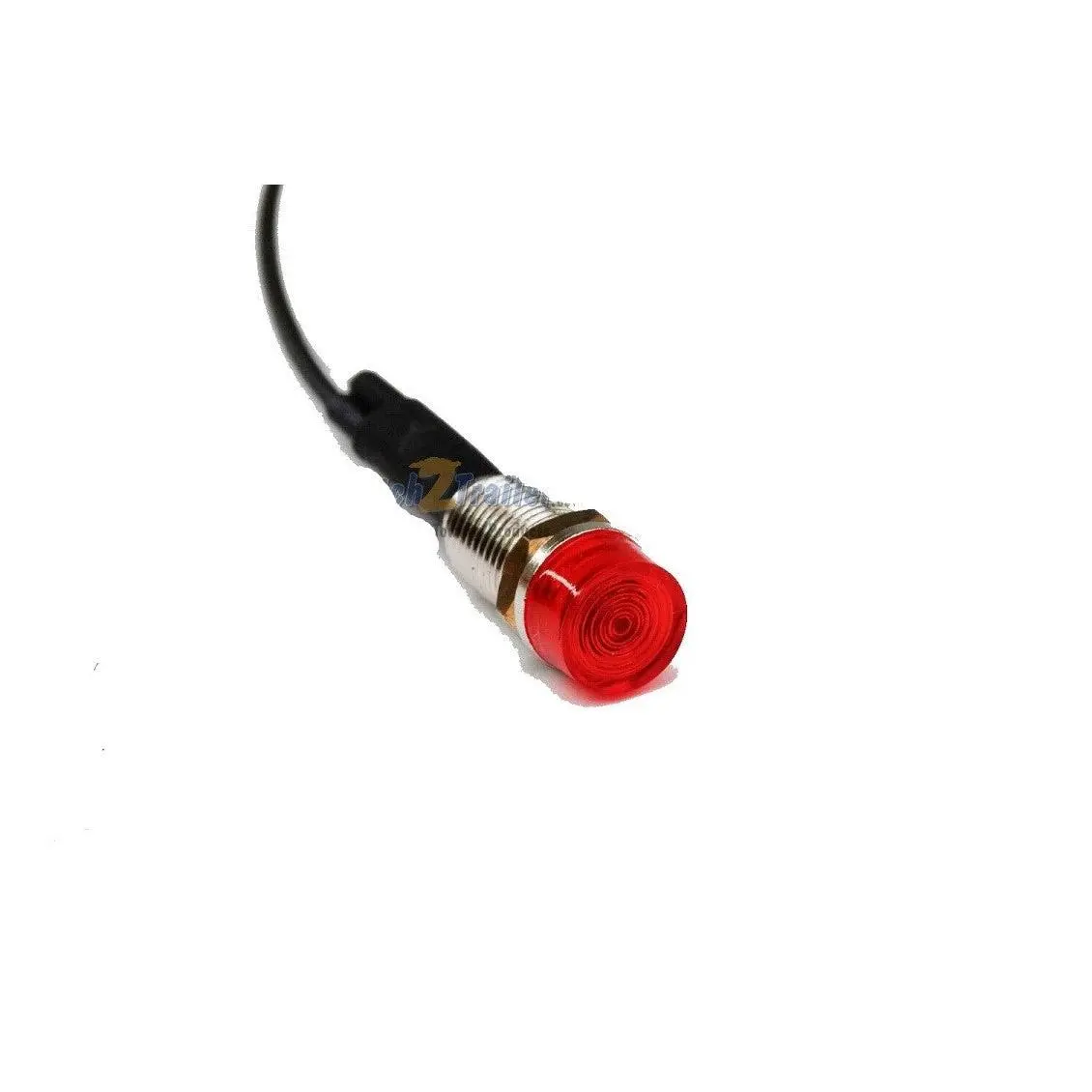 1-Piece Mountable Red Mini LED Dash Light Indicator, Pilot Warning Lamp with 1/4-Inch Mounting Hole