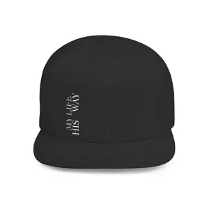My Life His Way Christian Inspirational Flat Bill Snapback Hat