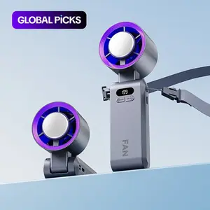 ice fan Portable Handheld High Speed Fan 199 Adjustable Levels Foldable for Summer  Travel Vacation Essentials& Outdoor Activities  cool fan