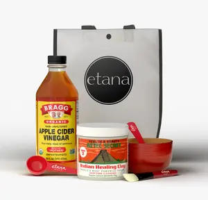 Aztec Secret Premium Kit – Complete Detox Clay Mask Experience with Apple Clay Mask & Bragg’s Organic Apple Cider Vinegar for Enhanced Pore Cleansing