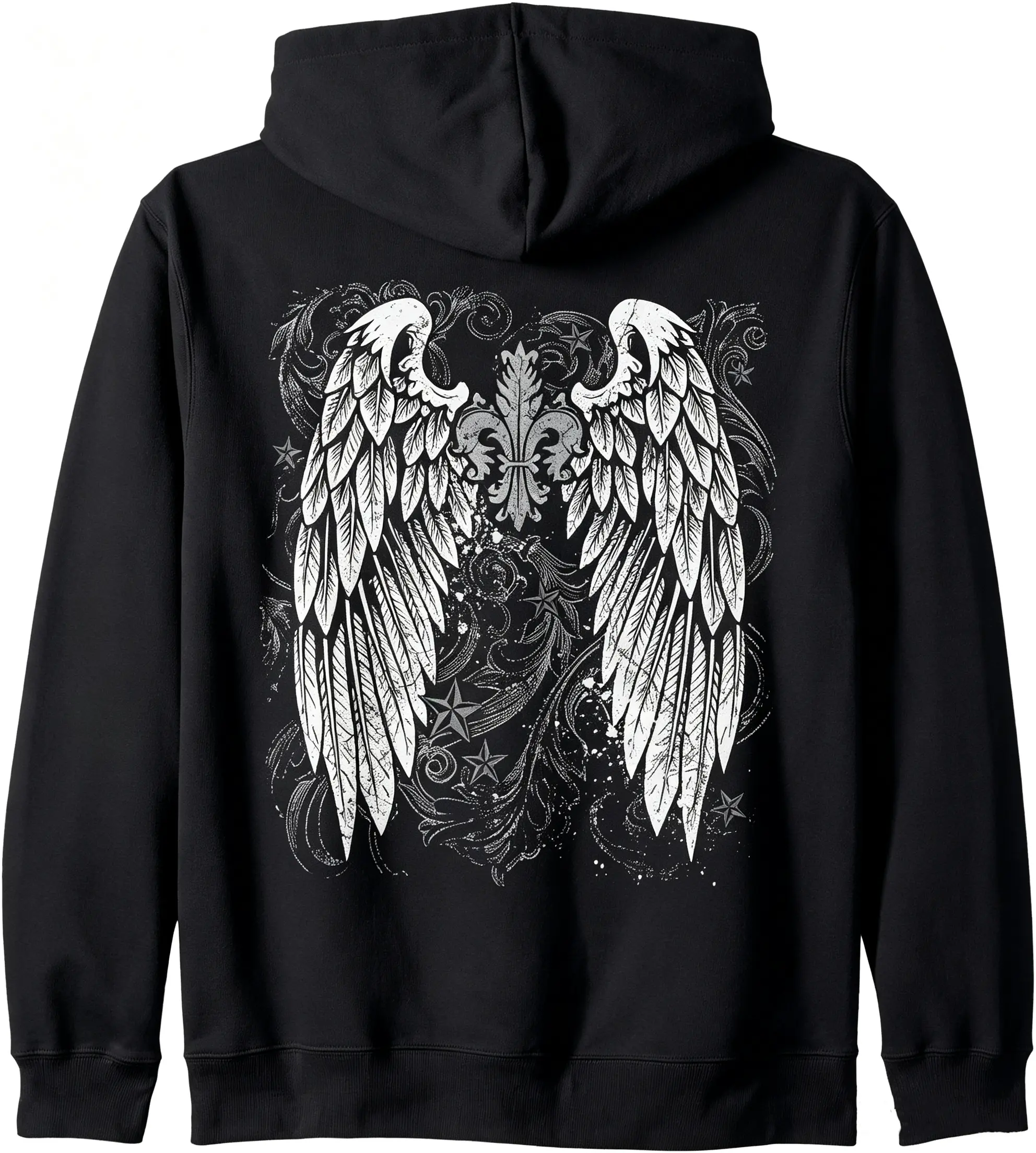 Grunge Wings Angel On Back y2k 2000s Goth Vintage Harajuku Hoodie