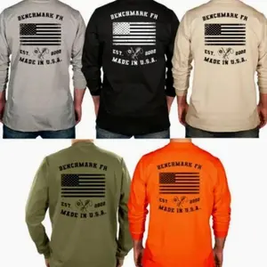 #Benchmark FR Flagship USA Flame Resistant Shirt Sweatshirt, Mens Pullover Printed Shirt, Menswear Graphic Hoodie, Unisex Tshirt YB3