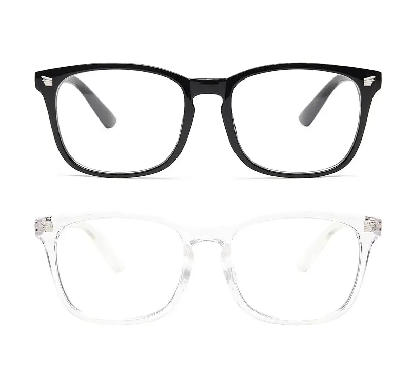 2 Pack, Simple Eyeglasses for Men and Women, Computer Gaming Glasses