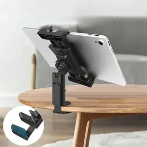 Portable Foldable Airplane Phone Holder Tablet Mount for Car Travel Desk Edge 360° Degree Rotation Adjustable HandsFree Stand