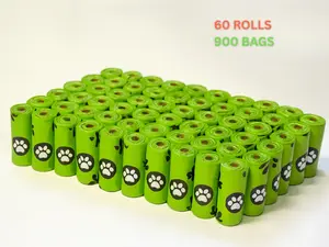 900 Counts Green Poop Bags for Dogs ,8" x 11" Unscented Pet Waste Bag