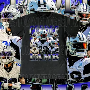 Vintage CeeDee Lamb Shirt - Custom Vintage Artwork Design High Quality Tee