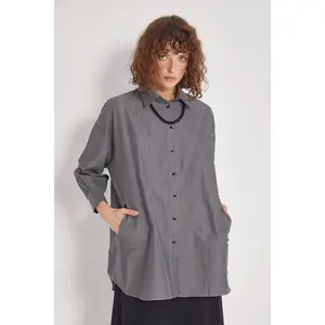 Refined Pocket Poplin Shirt - Black Thin Stripe