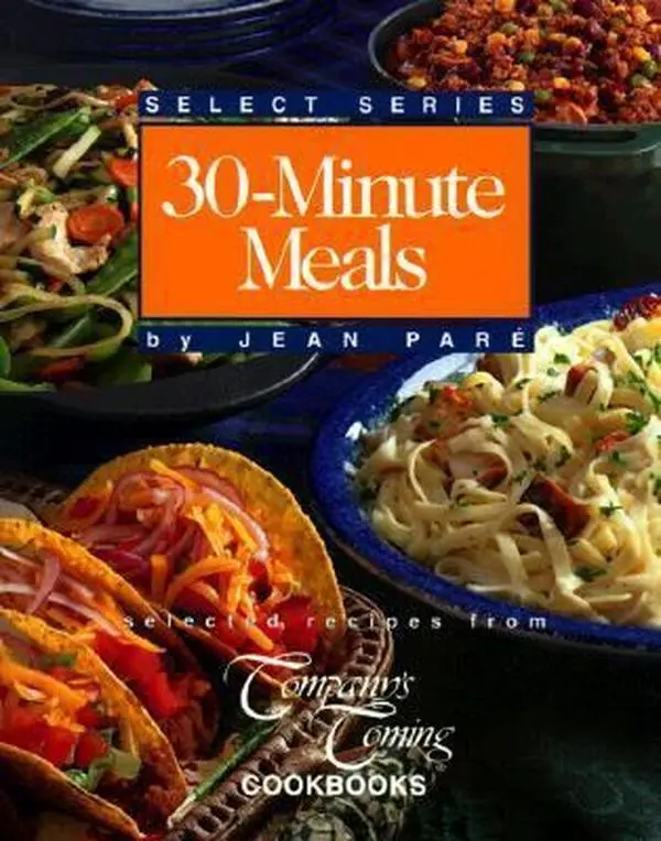 Used 30-Minute Meals Cookbook by Jean Pare - Quick Meal, Easy Prep, Company's Coming Cookbook, Plastic Comb Soft Cover, English Language