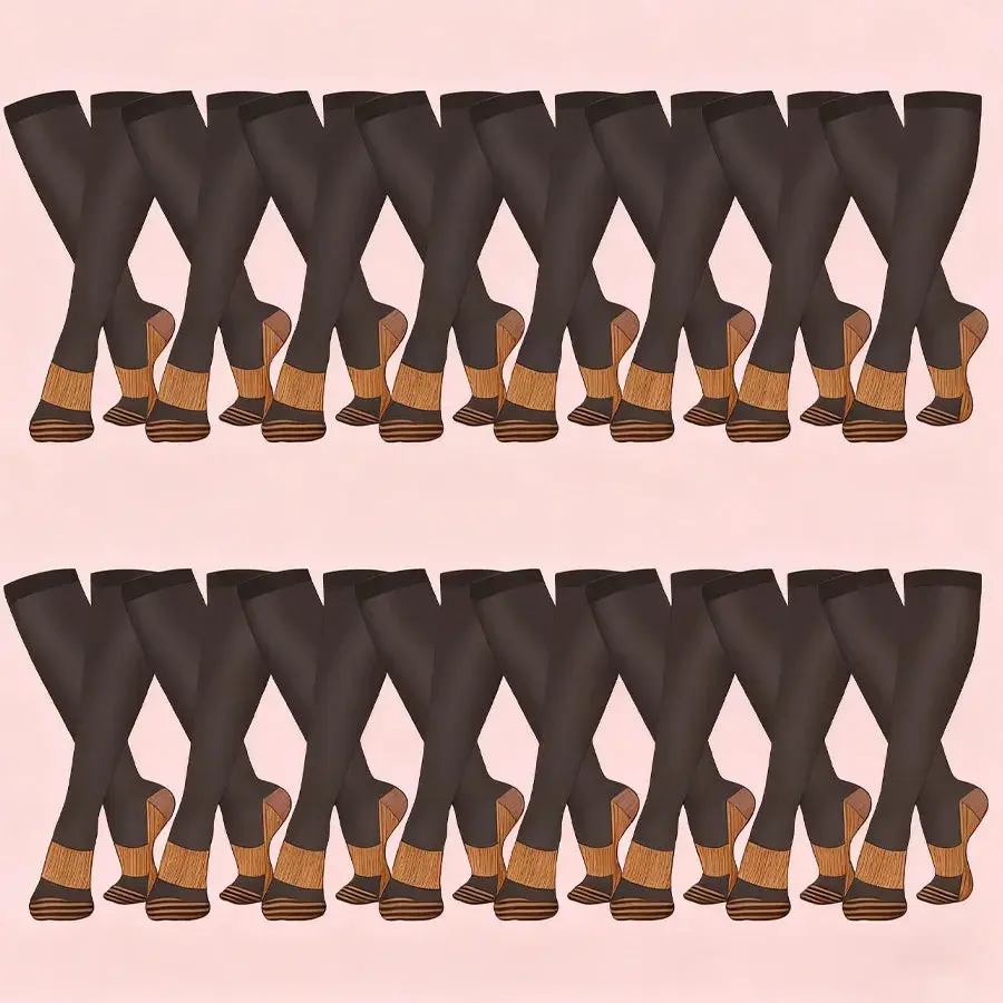 Copper Compression Socks 16-Pair - Running & Travel