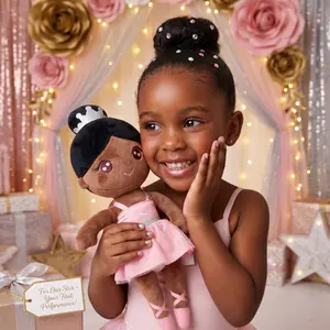 Lovely Ballerina Plush Doll Curly Hair Soft Cuddly Companion Toy for Little Girls Sweet Ballet Recital Gift Idea First Birthday Surprise Christmas Present Unique Nursery Decor Heartwarming Keepsake For Princess