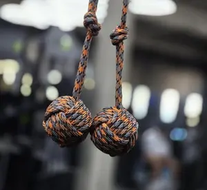 Monkey Fist Grips - Military-Grade Paracord Training Tool for Enhanced Grip Engagement & Joint-Friendly Design - Perfect for Bodybuilders, Fighters, & Rehab Professionals