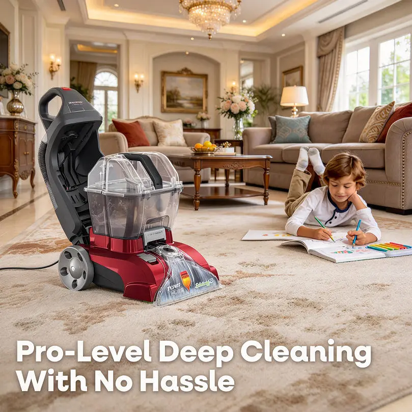 Upright Carpet Cleaner Machine, Powerful Deep Carpet Shampooer, Pet Stain & Urine Remover, Heavy Duty Carpet Cleaning Machine for Rugs, Upholstery and Stairs