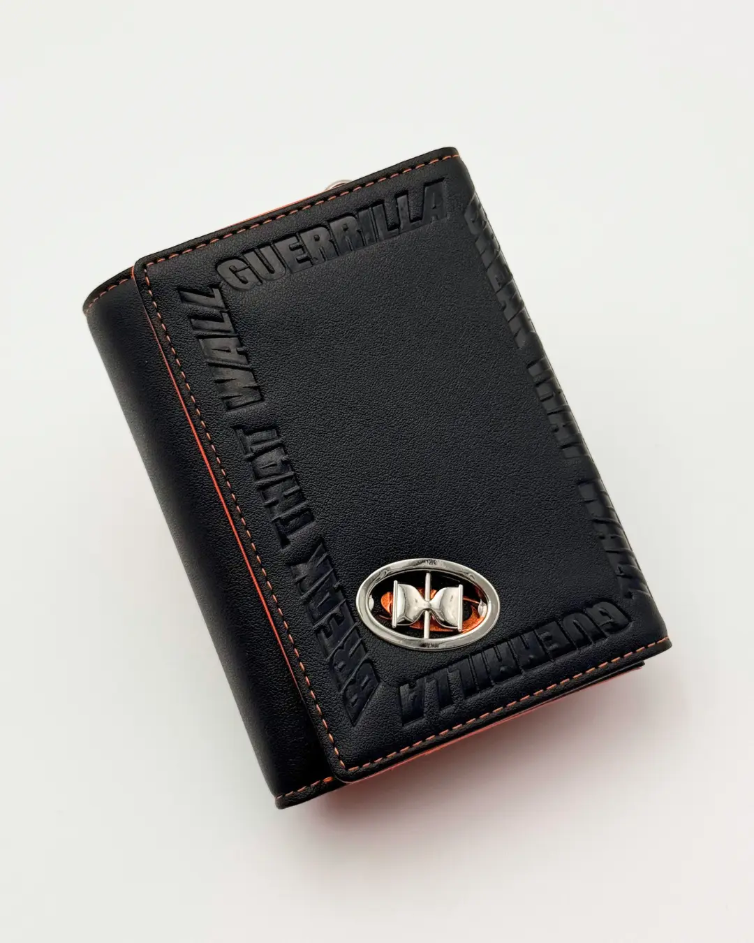 Guerrilla Trifold Wallet | Matte Vegan Leather | Compact with Metal Accent | PU Leather K-pop Wallet
