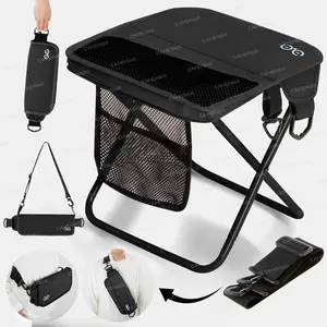 【Valentine's Day gift】Camdoor Camping Stool with Carry Bag, Excellent Gift for Christmas and New Year, Ultra-Light and Compact Design, Holds Up to 500 LBS, Outdoor Chair with Side Pockets for Travel, BBQ, Fishing, Beach, Picnic, Gift for Him/Her